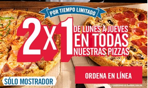 domino's pizza promociones 2x1