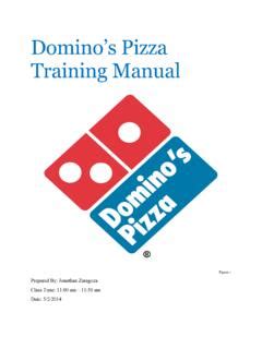 domino's pizza training manual