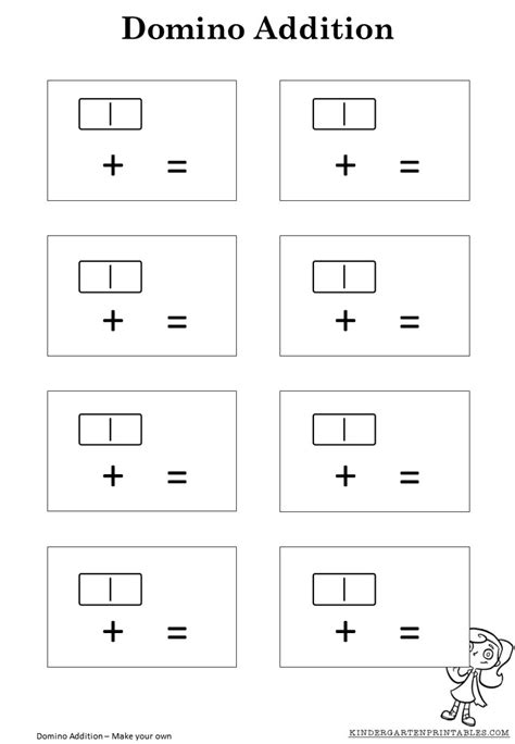 Domino Addition Printable Template