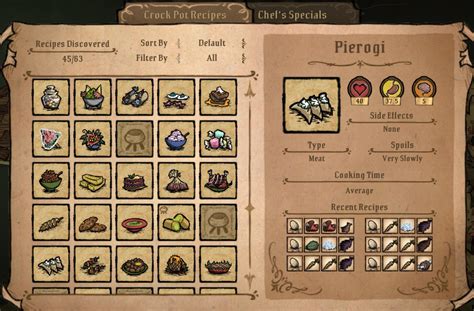 Don't Starve Pierogies Pixelated Provisions