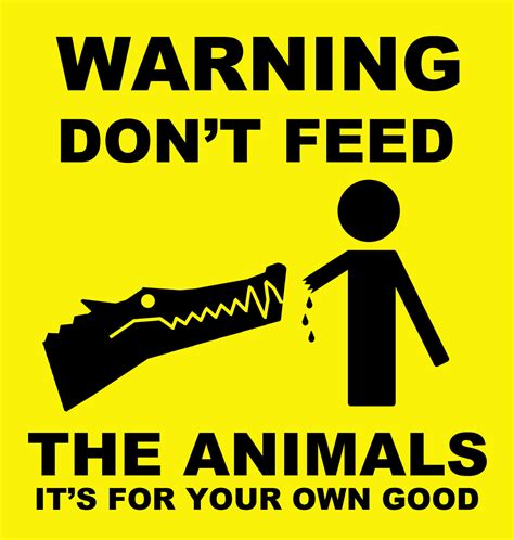 don't feed the animals meme