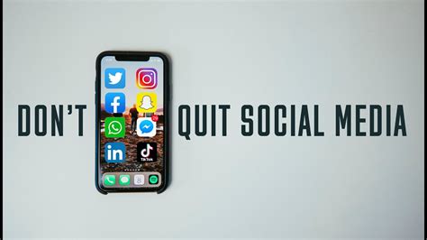 don't quit social media