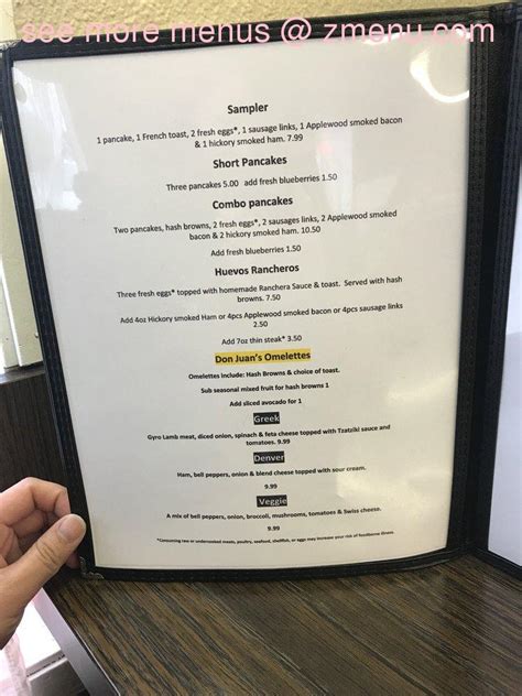 don juan corner cafe menu