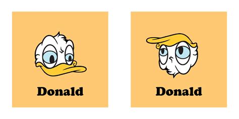 donald duck upside down looks like trump