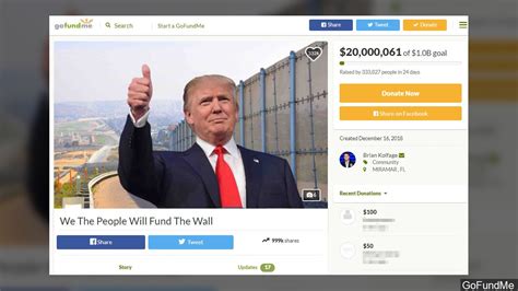 donald trump's go fund me page