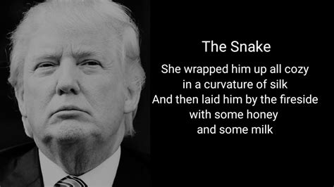 donald trump and the snake poem