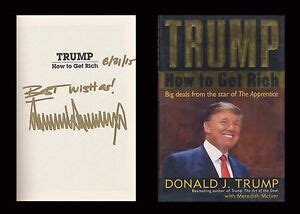 donald trump autographed book