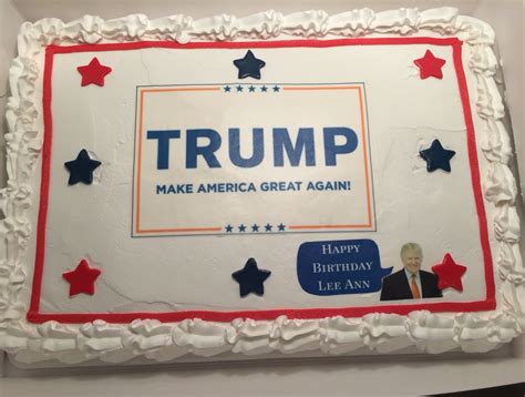 donald trump birthday date and cake