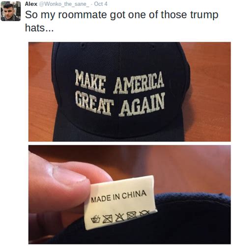 donald trump merchandise made in china