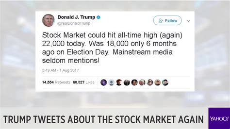 donald trump stock market tweet