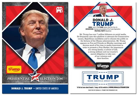 donald trump trading card collection