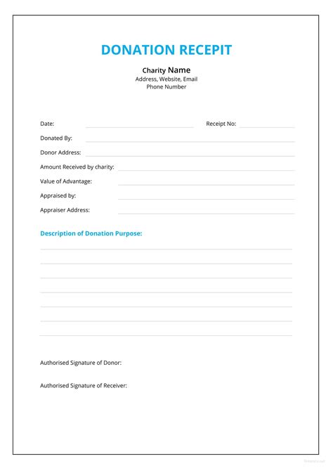 Free Donation Invoice Template Receipt Excel PDF Word (.doc)