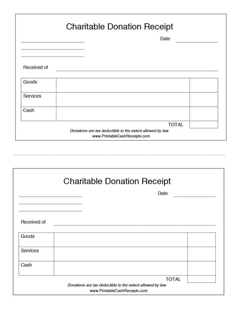 40 Donation Receipt Templates & Letters [Goodwill, Non Profit]