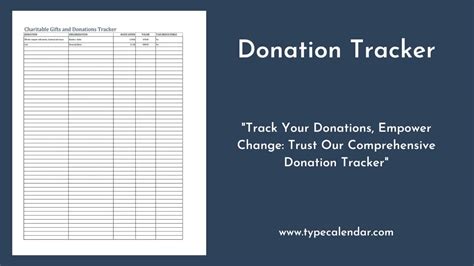 Free Donation Tracker Template Printable Templates