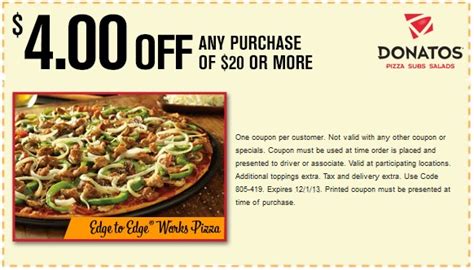 Take Advantage Of Donatos Coupon Code To Save Big On Your Next Meal