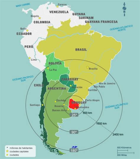 donde se encuentra uruguay en el mapa