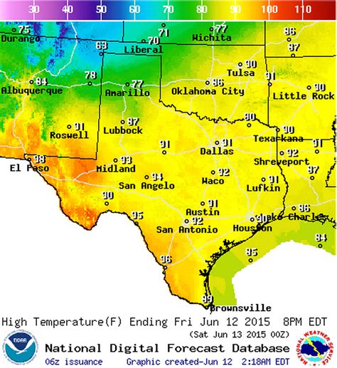 donna texas temperatures today