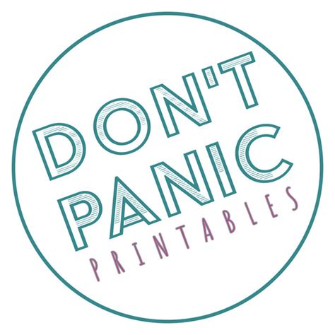 Dont Panic Printable Poster