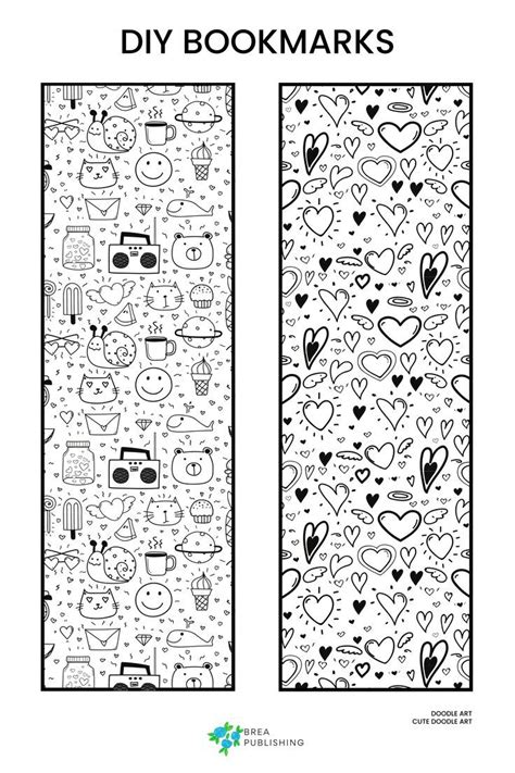 Doodle Coloring Bookmark