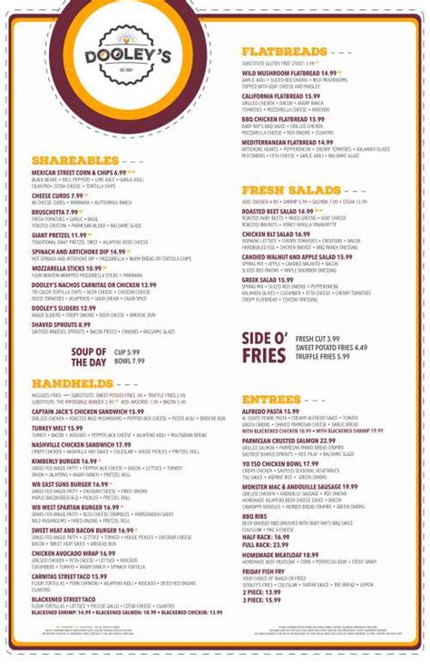 dooly's menu