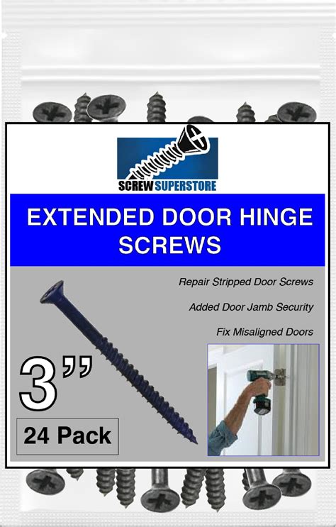 Door Hinge Screws Black