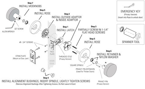 Door Knob Assembly Instructions
