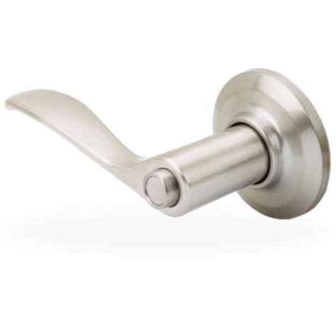 Door Lever With Push Button Lock