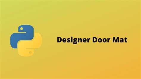 Door Mat In Python