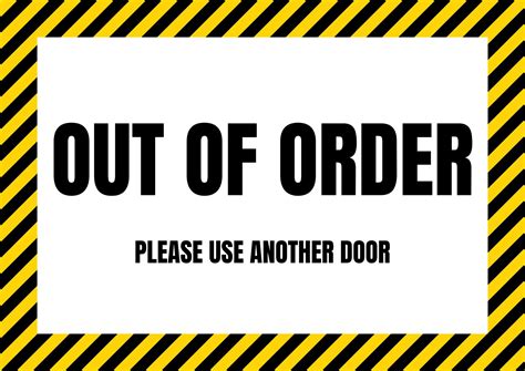 Out of Order Sign Onsite Signs Metal Signs in Toronto