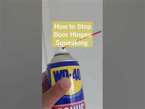 Door Squeaking Hinges How To Stop