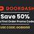 doordash promo code first order 10% of 4000£ equals how many dollars