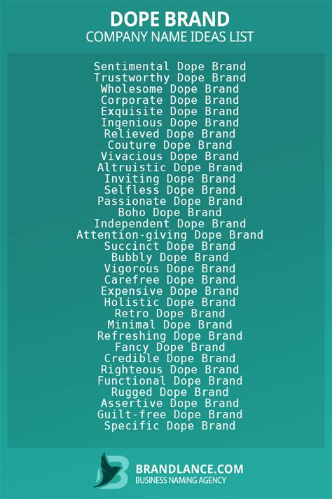 Dope Names For Brands
