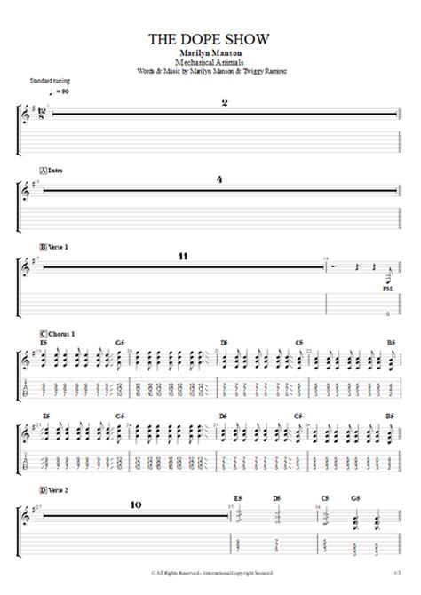 Dope Show Guitar Tab