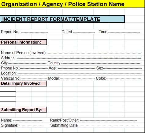 dora incident reporting template excel