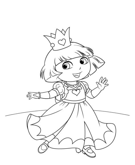 Dora Princess Coloring Pages