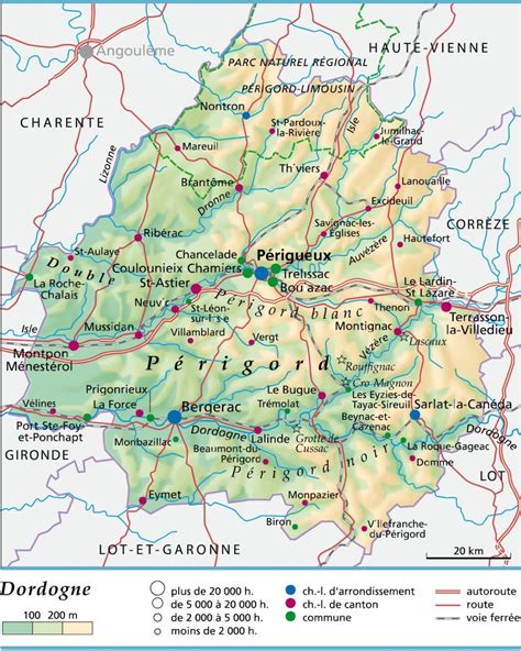 Carte de la Dordogne Dordogne carte des villes, communes, sites