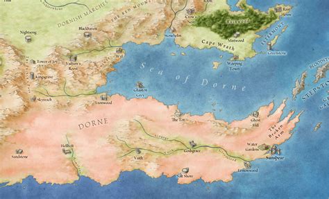 Dorne Map Game Of Thrones