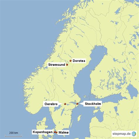 Classic Style Simple Map of Dorotea Kommun