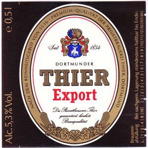Dortmund Export Beer Label