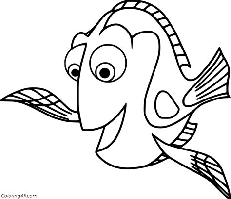 Dory Fish Coloring Page