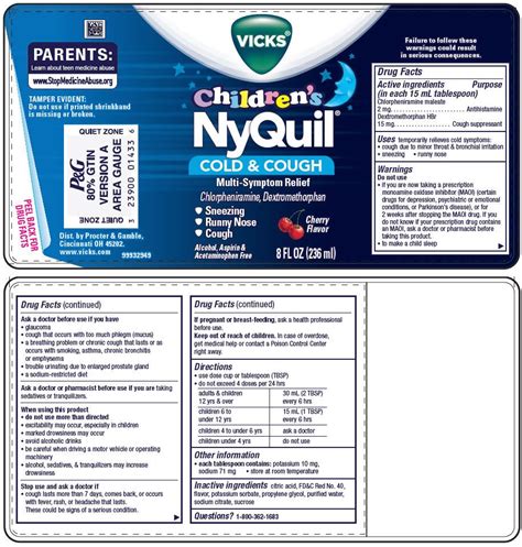 dosage for children's nyquil