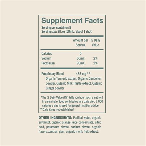 dose liver ingredients