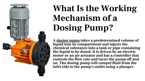 Dosing Pump Uses