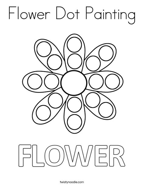 Dot Art Flower Printable