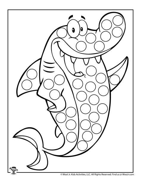 Dot Art Printables Shark