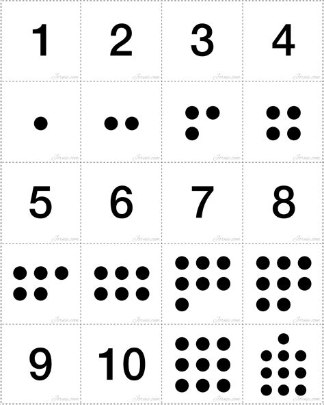 Dot Cards 1 10 Printable