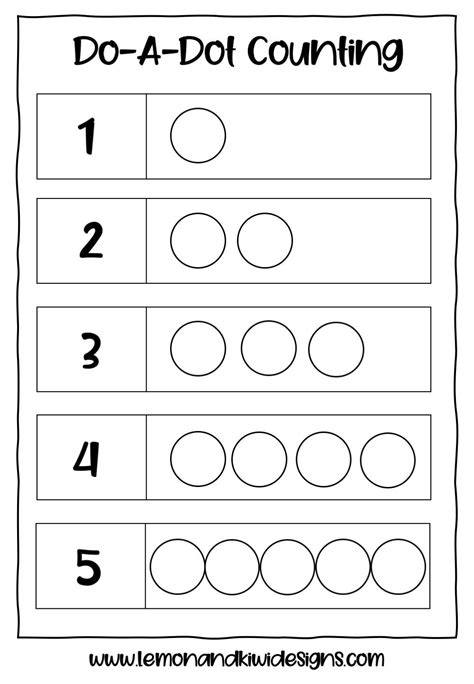 Dot Counting Activities Printable