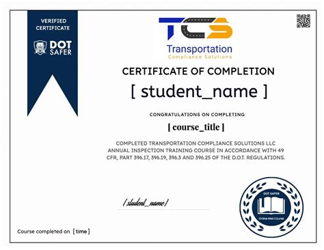 dot inspector certification course