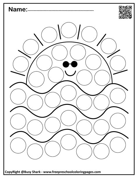 Dot Marker Printable Pages Summer