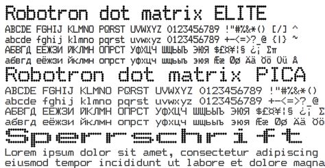 Dot Matrix Font For Laser Printer